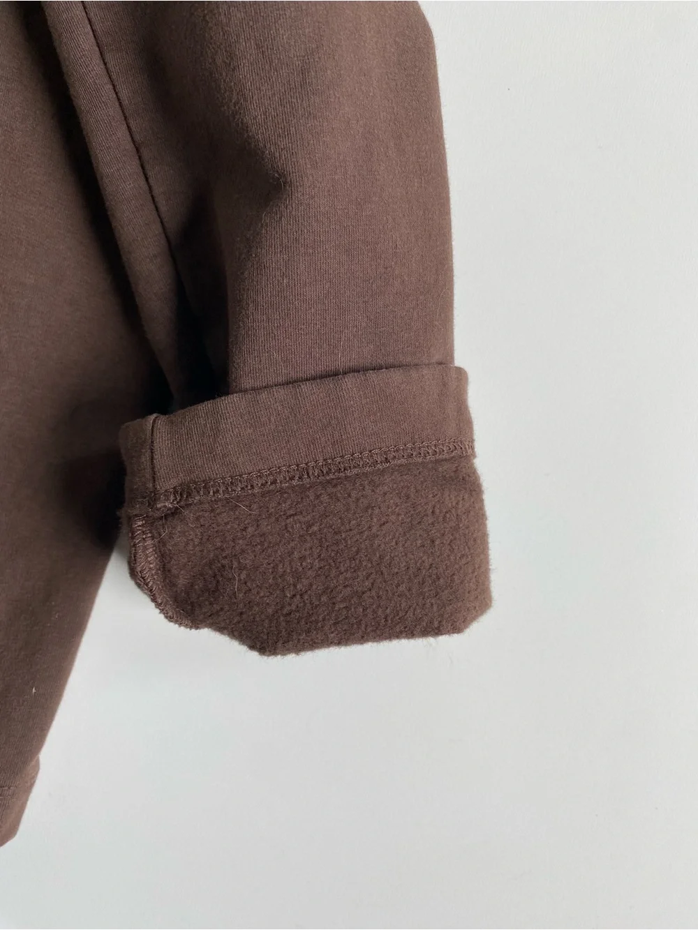 Los Angeles Apparel Brown Cotton-Spandex Fleece Lined Leggings S